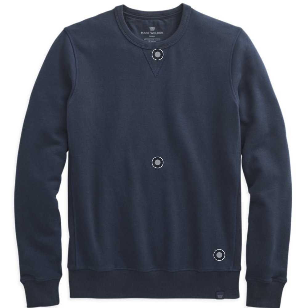 MACK WELDON Crew Neck Pullover Sweatshirt Maroon Mens Small Cotton Spandex
